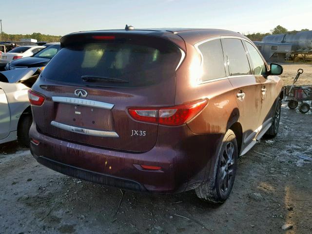 5N1AL0MMXDC328180 - 2013 INFINITI JX35 MAROON photo 4