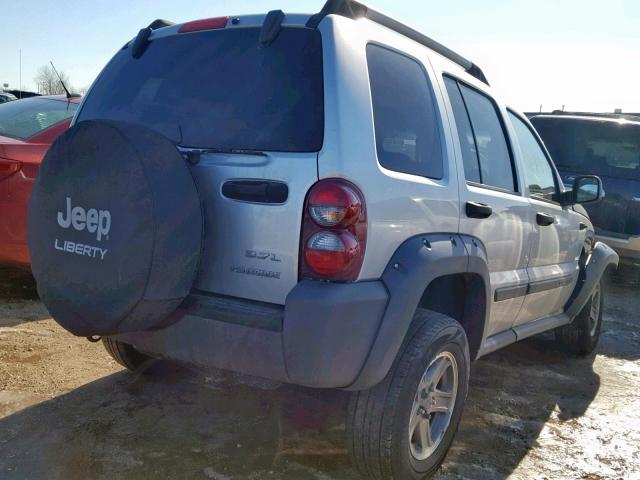 1J4GL38K35W650954 - 2005 JEEP LIBERTY RE SILVER photo 4