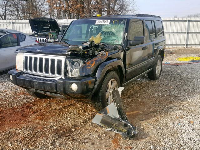 1J8HG48K86C272646 - 2006 JEEP COMMANDER BLACK photo 2