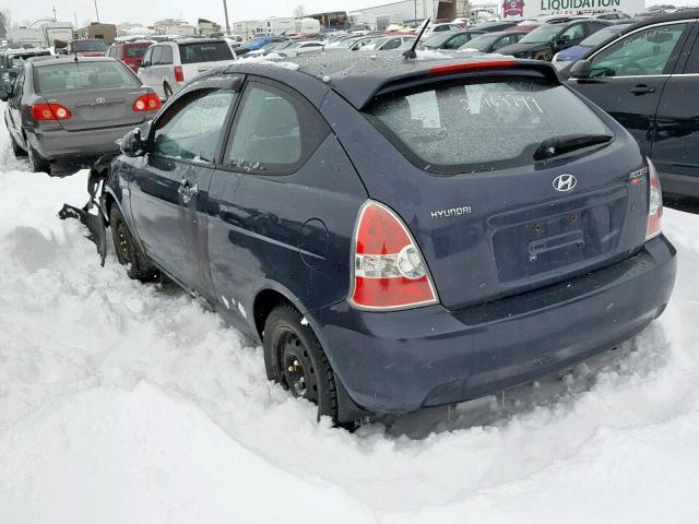 KMHCN35C28U097477 - 2008 HYUNDAI ACCENT BAS GRAY photo 3