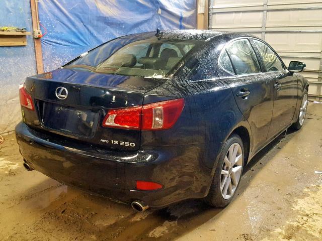 JTHCF5C27B5050243 - 2011 LEXUS IS 250 BLACK photo 4