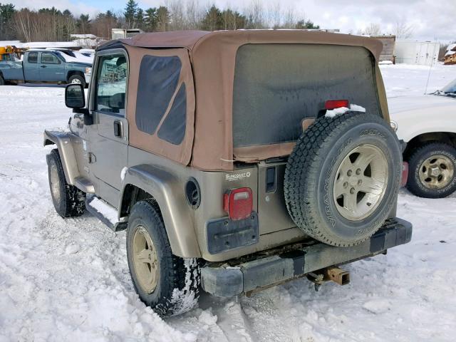 1J4FA59S74P778375 - 2004 JEEP WRANGLER / TAN photo 3