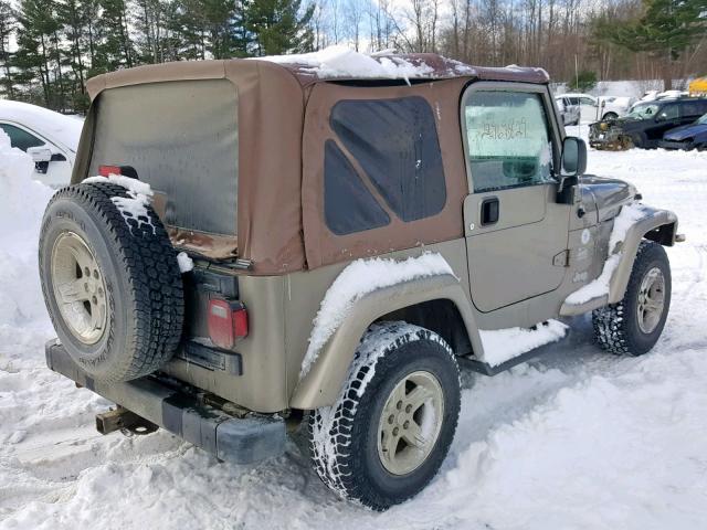 1J4FA59S74P778375 - 2004 JEEP WRANGLER / TAN photo 4