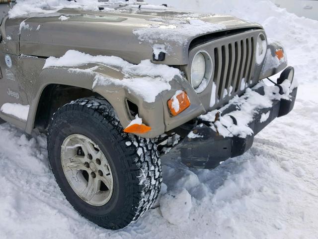 1J4FA59S74P778375 - 2004 JEEP WRANGLER / TAN photo 9