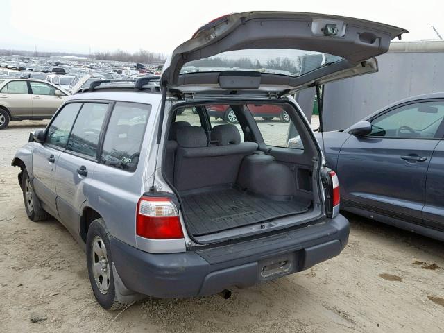 JF1SF635X2H737007 - 2002 SUBARU FORESTER L SILVER photo 3