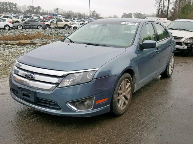 3FAHP0JA6CR443723 - 2012 FORD FUSION SEL BLUE photo 2