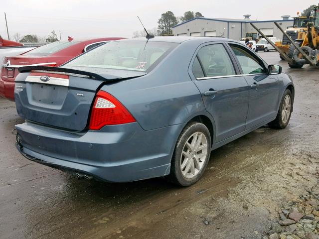 3FAHP0JA6CR443723 - 2012 FORD FUSION SEL BLUE photo 4