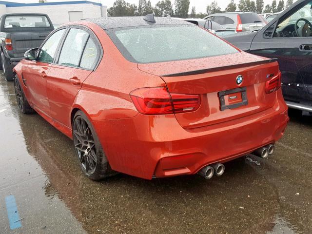 WBS8M9C5XJ5L00838 - 2018 BMW M3 ORANGE photo 3