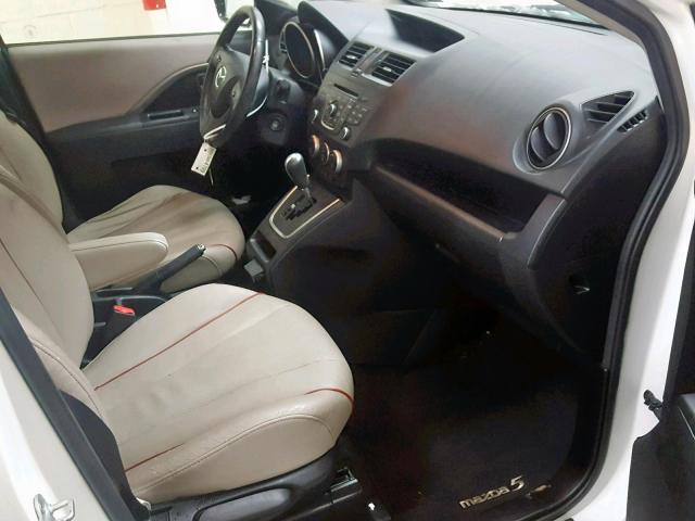 JM1CW2DL2C0138705 - 2012 MAZDA 5 WHITE photo 5