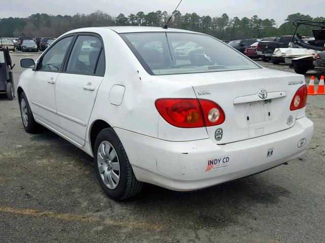 1NXBR32E03Z053511 - 2003 TOYOTA COROLLA CE WHITE photo 3