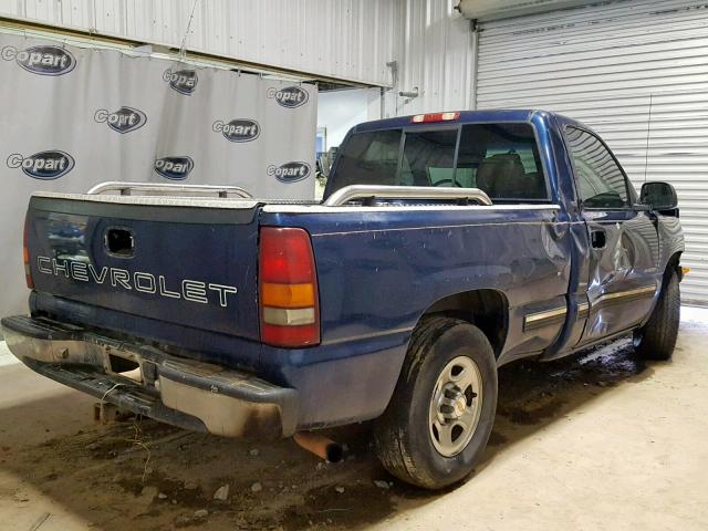 1GCEC14WXYZ143062 - 2000 CHEVROLET SILVERADO BLUE photo 4