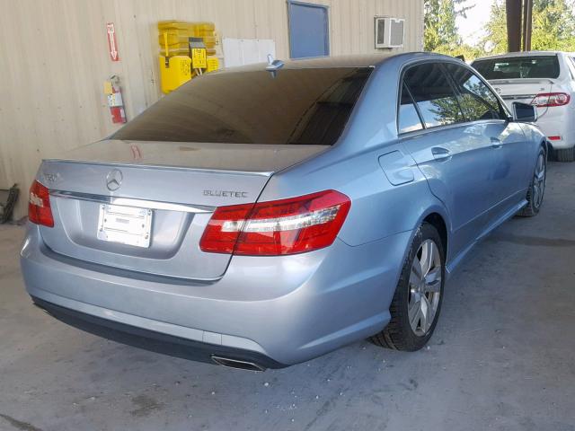 WDDHF2EB1DA675689 - 2013 MERCEDES-BENZ E 350 BLUE BLUE photo 4