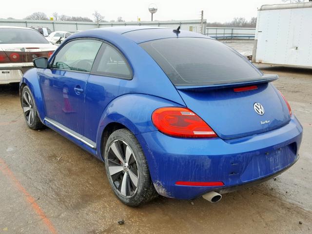 3VWV67AT7CM617626 - 2012 VOLKSWAGEN BEETLE TUR BLUE photo 3