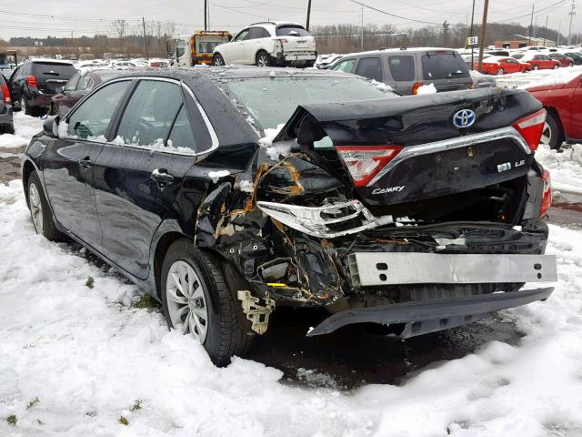 4T1BD1FK3HU223239 - 2017 TOYOTA CAMRY HYBR BLACK photo 3