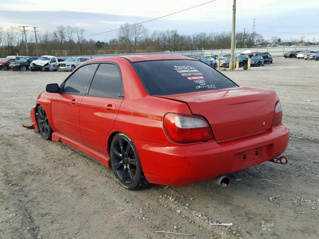 JF1GD29635G508148 - 2005 SUBARU IMPREZA WR RED photo 3