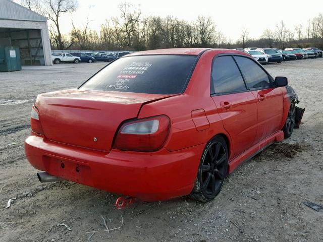 JF1GD29635G508148 - 2005 SUBARU IMPREZA WR RED photo 4