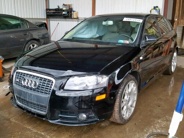 WAUKD78P17A053041 - 2007 AUDI A3 S-LINE BLACK photo 2