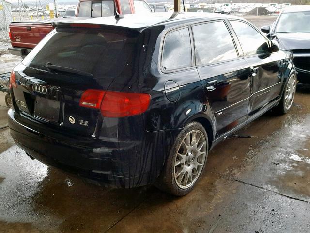 WAUKD78P17A053041 - 2007 AUDI A3 S-LINE BLACK photo 4