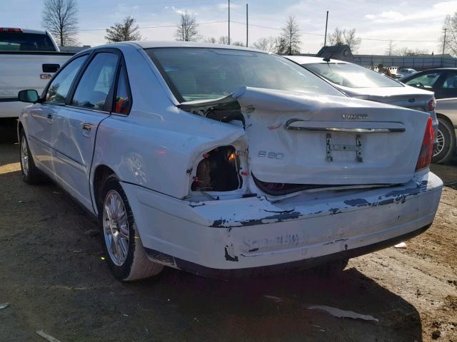 YV1TS592751403347 - 2005 VOLVO S80 2.5T WHITE photo 3