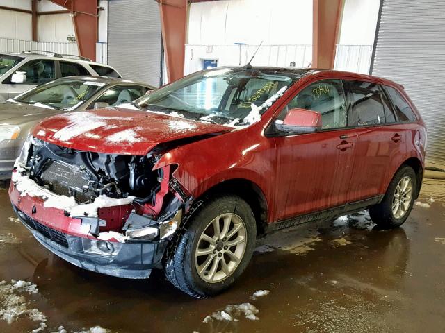 2FMDK38C69BA54776 - 2009 FORD EDGE SEL RED photo 2