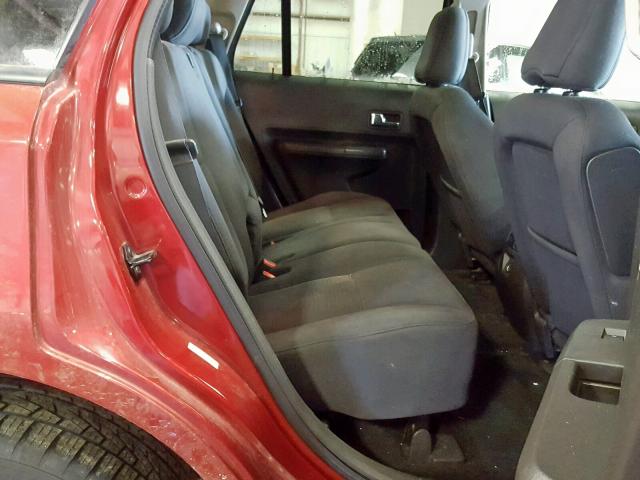 2FMDK38C69BA54776 - 2009 FORD EDGE SEL RED photo 6