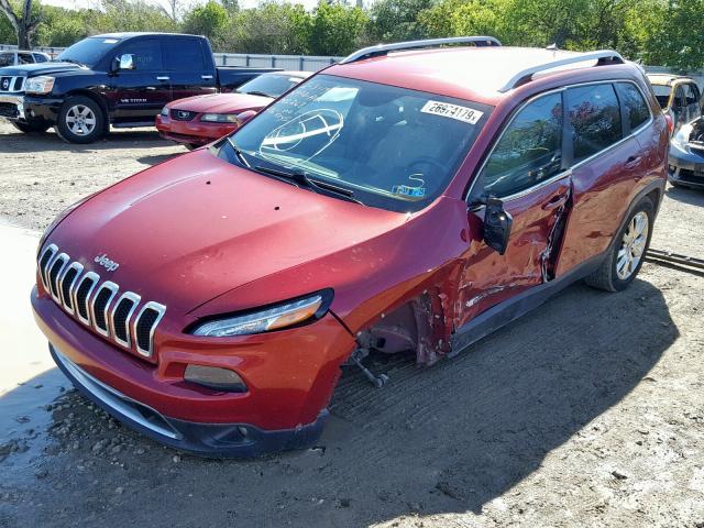 1C4PJMDB6FW545432 - 2015 JEEP CHEROKEE L BURGUNDY photo 2