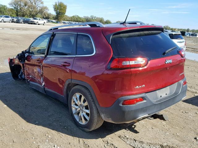 1C4PJMDB6FW545432 - 2015 JEEP CHEROKEE L BURGUNDY photo 3