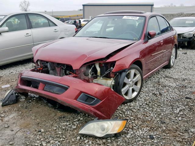 4S3BL846294217861 - 2009 SUBARU LEGACY 3.0 RED photo 2