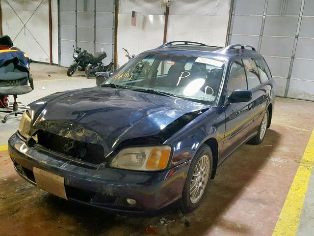 4S3BH625847301125 - 2004 SUBARU LEGACY L S BLUE photo 2