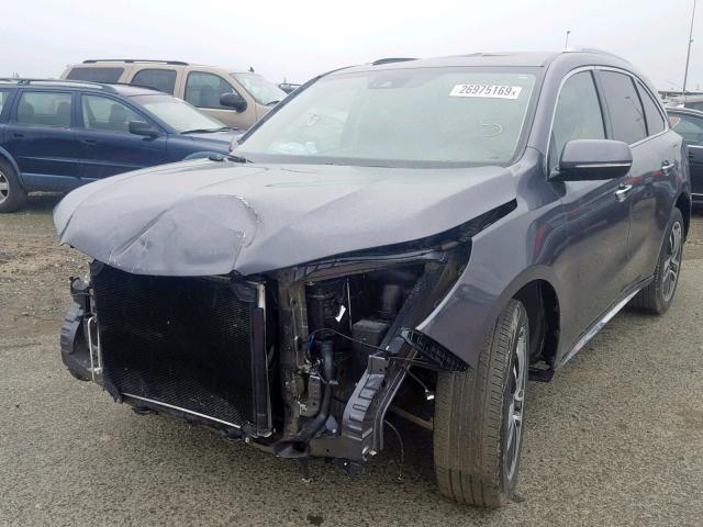 5FRYD4H82HB028614 - 2017 ACURA MDX ADVANC GRAY photo 2