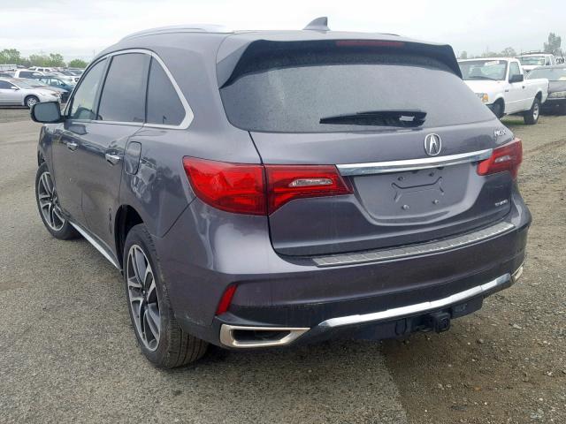 5FRYD4H82HB028614 - 2017 ACURA MDX ADVANC GRAY photo 3