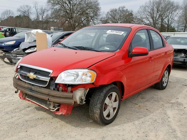 KL1TD5DEXBB163077 - 2011 CHEVROLET AVEO LS RED photo 2