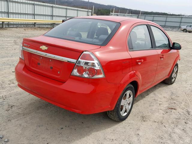 KL1TD5DEXBB163077 - 2011 CHEVROLET AVEO LS RED photo 4