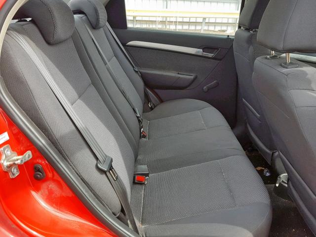 KL1TD5DEXBB163077 - 2011 CHEVROLET AVEO LS RED photo 6