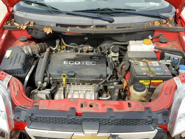 KL1TD5DEXBB163077 - 2011 CHEVROLET AVEO LS RED photo 7