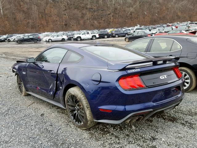 1FA6P8CFXJ5146078 - 2018 FORD MUSTANG GT BLUE photo 3