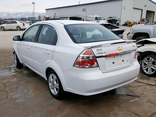 KL1TG5DE1BB191034 - 2011 CHEVROLET AVEO LT WHITE photo 3