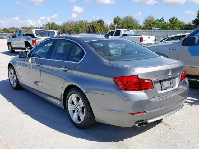 WBAXH5C58DDW15063 - 2013 BMW 528 XI GRAY photo 3