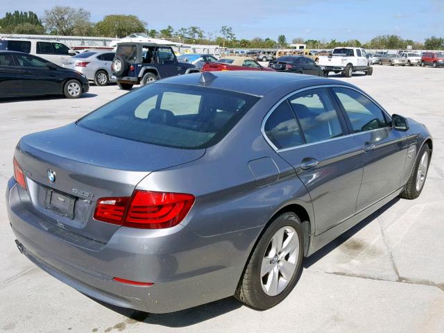 WBAXH5C58DDW15063 - 2013 BMW 528 XI GRAY photo 4