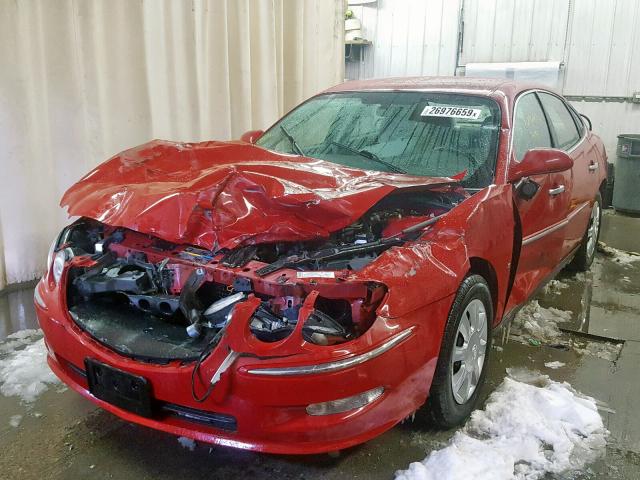 2G4WC582X81289713 - 2008 BUICK LACROSSE C RED photo 2