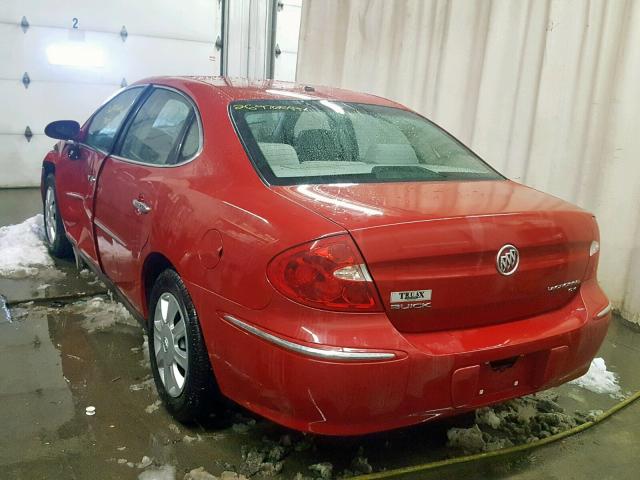 2G4WC582X81289713 - 2008 BUICK LACROSSE C RED photo 3