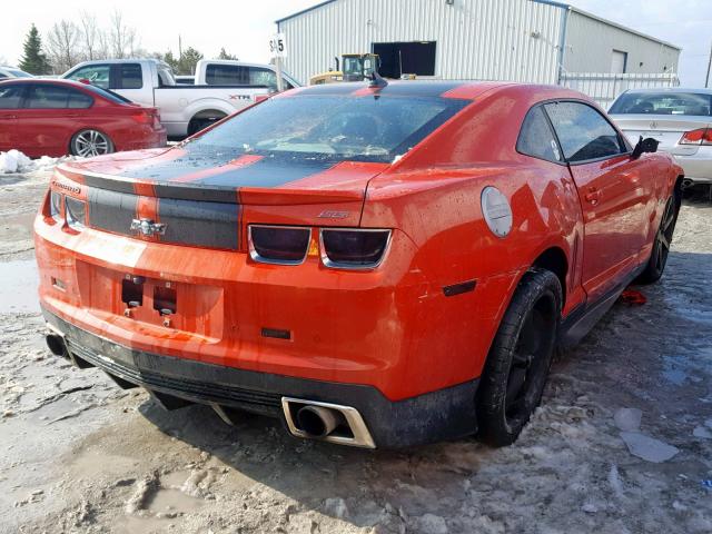 2G1FK1EJ4A9187299 - 2010 CHEVROLET CAMARO SS ORANGE photo 4