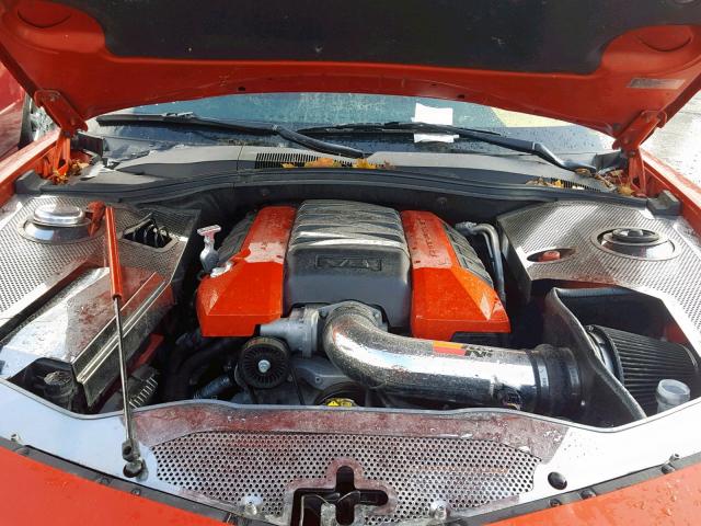 2G1FK1EJ4A9187299 - 2010 CHEVROLET CAMARO SS ORANGE photo 7