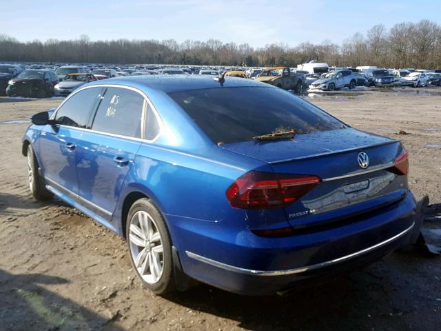 1VWGT7A37HC051106 - 2017 VOLKSWAGEN PASSAT SE BLUE photo 3