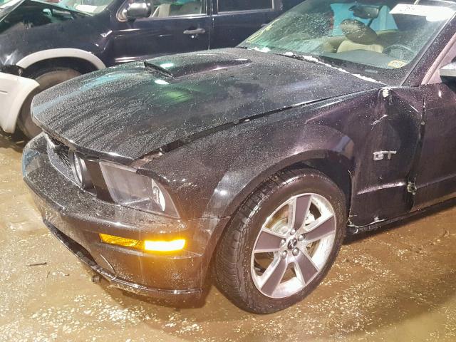 1ZVHT85HX85198072 - 2008 FORD MUSTANG GT BLACK photo 9