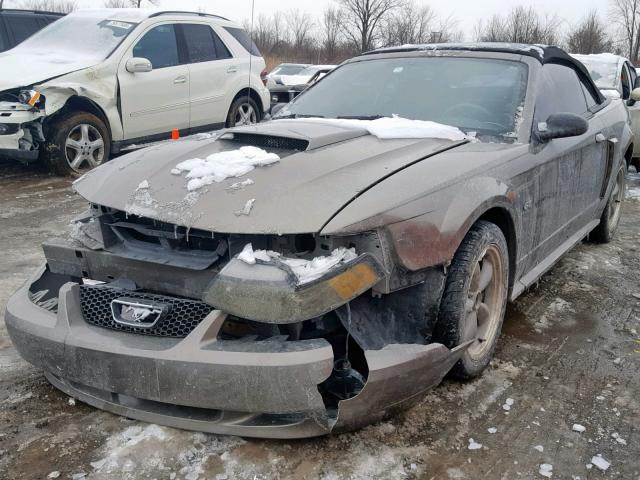 1FAFP45X42F155532 - 2002 FORD MUSTANG GT GRAY photo 2