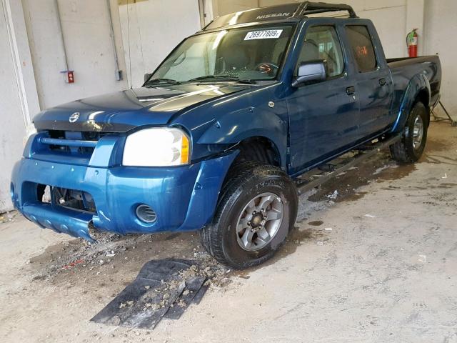 1N6ED29X34C482552 - 2004 NISSAN FRONTIER C TEAL photo 2