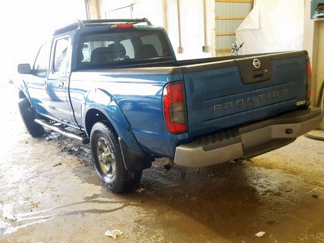 1N6ED29X34C482552 - 2004 NISSAN FRONTIER C TEAL photo 3