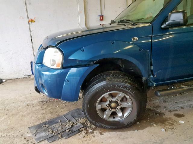 1N6ED29X34C482552 - 2004 NISSAN FRONTIER C TEAL photo 9