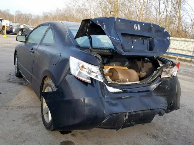 2HGFG12958H567322 - 2008 HONDA CIVIC EXL BLACK photo 3